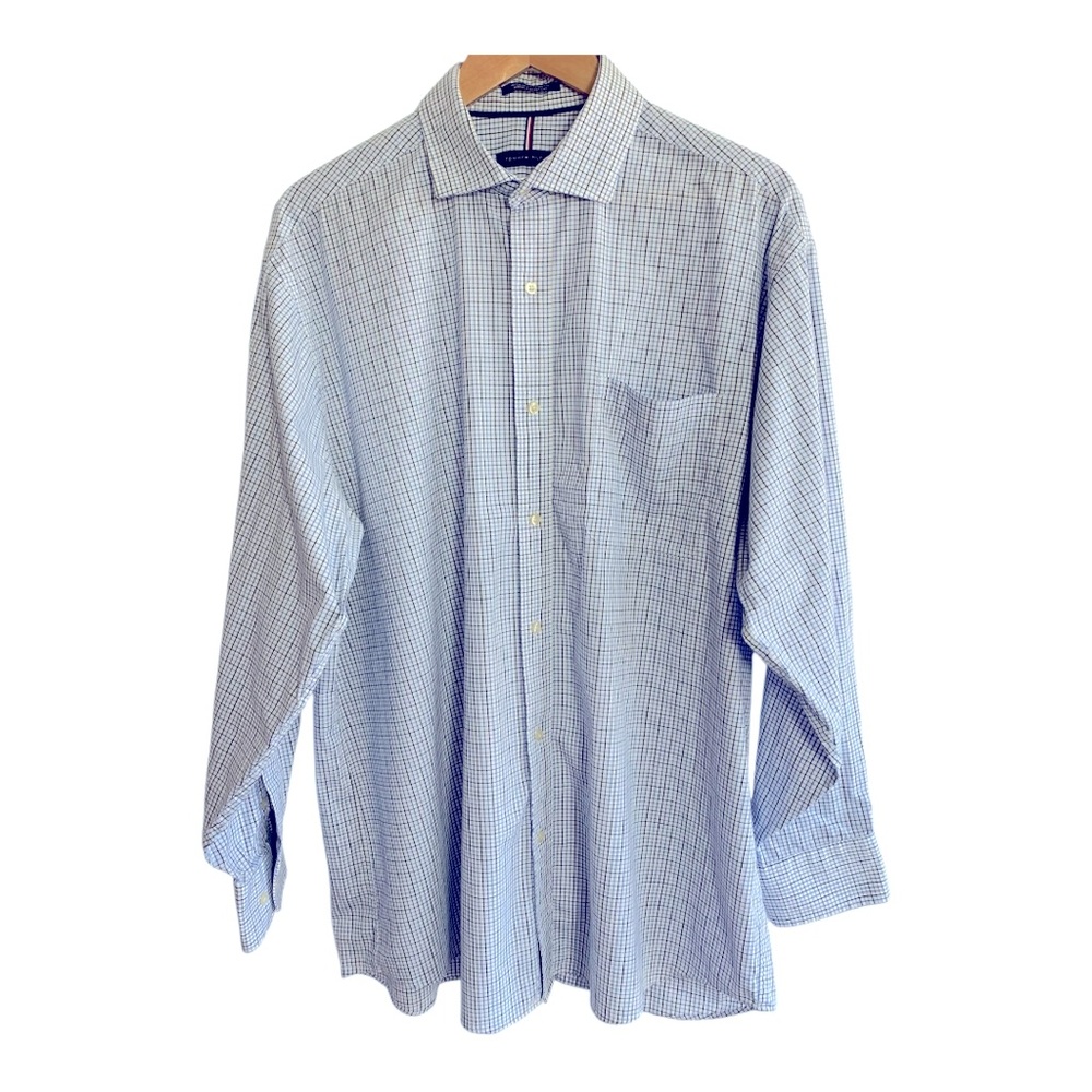 Tommy Hilfiger Mens Shirt Sz 17-17 1/2 34/35 XL